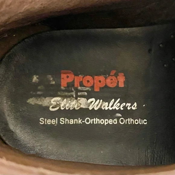 Propet Brown Leather Elite Walkers Women’s Size 8X (2E) Wide Steel Shank Lace Up - Picture 7 of 11